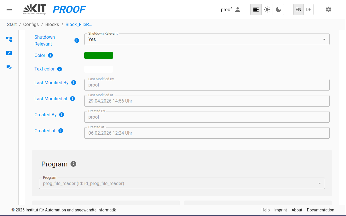 Configure Block Settings