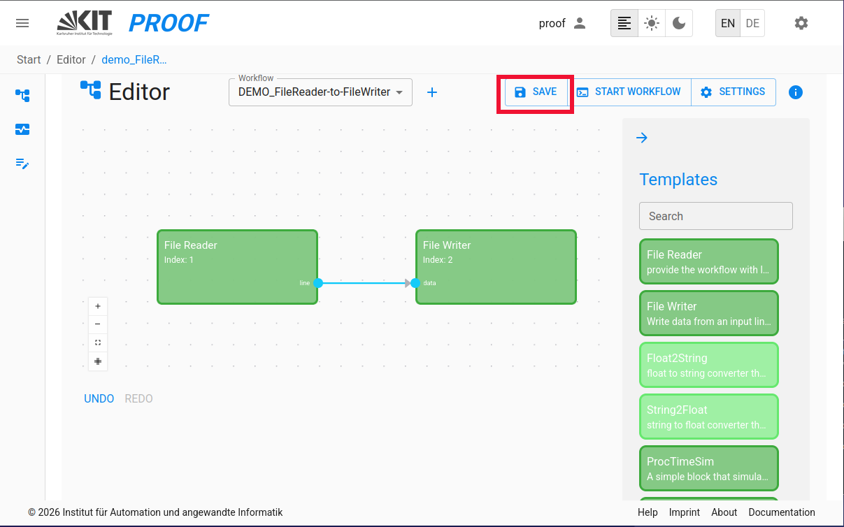 Save Workflow